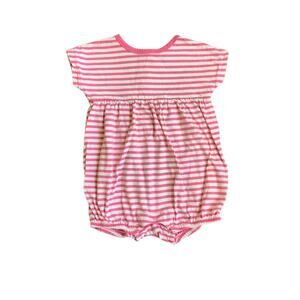Primary Pink Striped Romper